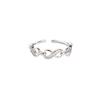 Anillo de Estrella de Diamante Roto Pequeño Creativo Personalizado Suelto Cruz Geometría Estilo Coreano Circonita Cadena Doble Capa Anillo Abierto para Mujer
