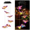 Luz de carillón de viento solar transfronterizo LED, luz colgante de pájaro cardenal, luz decorativa para exteriores, luz de ambiente festivo, luz de paisaje