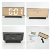 Vendas Diretas de Fábrica de Novos Produtos Transfronteiriços: Display Digital LED de Tela Grande com Padrão de Bambu, Temporizador Multifuncional, Soneca, Relógio Eletrônico, Despertador