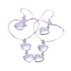 Calientes Nuevos Explosivos de Taobao Plata Pendientes de Corazón Coreanos de Moda Pendientes de Tres Corazones Joyería Joyería para Mujer