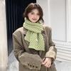 Bufanda de Punto Azul Suave y Acogedora para Mujer, Estilo Coreano de Invierno, Sensación de Alta Gama, Engrosada para Protección contra el Frío y Calor, Calentador de Cuello, Nuevo Modelo 2025