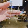 Aretes de moda estilo coreano celebridad de internet ins aretes geométricos de moda Corea del Sur Dongdaemun Ópalo gancho para la oreja aretes de borla para mujer