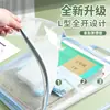 Bolsa de Asignatura en Forma de L Maletín Bolsa para Documentos Cremallera de Asignatura Malla Estéreo Apertura Grande Almacenamiento para Estudiantes Bolsa para Libros para el Inicio de Clases
