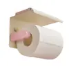 Portarrollos de Papel Higiénico para Baño Estilo Melocotón Leche, Dispensador de Pañuelos Montado en Pared, Dispensador de Papel Higiénico, Estante Organizador para Cajas de Pañuelos