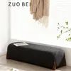 Banco de Descanso Moderno Sencillo con Diseño de Patas de Madera Maciza, Banco al Pie de la Cama para Dormitorio, Banco para Cambiarse los Zapatos en la Sala de Estar, Banco Largo de Tela de Lujo Ligero