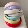 Diadema de Esponja de Cuero Patentado Brillante Color Caramelo Coreano Diadema de Moda de Cuero de Caña Alta Accesorios para el Cabello de Mujer Pasador Estilo Nuevo