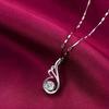 Collar de Plata de Ley 925 Genuina Chiba para Mujer Estilo Coreano Kaiyun Primera Joyería Cadena Clavícula Colgante Ala Ángel Guardián Regalo