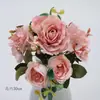 Flor de boda rosa, flor de seda, decoración de boda, hortensia falsa, flor de peonía rosa claro, floricultura