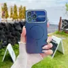 Funda Magnética para Teléfono con Ventana Grande Láser Adecuada para Apple 17 Pro Max con Bordes Suaves Electrochapados, Cobertura Completa para 16/15, y Protección de Lente para 11