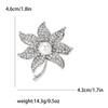 Broche de perlas de estilo coreano con ramillete de aleación de diamantes de imitación para mujer, accesorio floral para prendas de vestir.