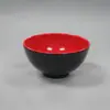 Dongguan Jinghu Melamina Personalizada Tigela de Arroz Duas Cores Vermelho e Preto 4,5 polegadas Tigela de Melamina para Restaurante Tigela de Cor Pura