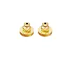 Nuevos Elegantes Tapones para Orejas Chapados en Cobre Oro Real de 18K, Engrosados, Antideslizantes, Tapones para Orejas Firmes y que No se Caen con Aretes, Aretes y Tapones para Orejas DIY