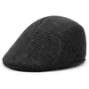 Gorra Unisex Transfronteriza para Personas de Mediana Edad y Mayores, Sarja de Color Oscuro, Estilo Coreano, Visera Solar, Informal, Elegante, Sombrero Versátil