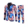 2025 Exportación Transfronteriza Nueva Talla Europea Moda Masculina Impresión Digital 3D Traje Casual Conjunto de Dos Piezas Traje y Pantalones