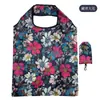 Bolsa de Compras Plegable de Poliéster en Stock de Fábrica Impresión Supermercado Portátil Creativa Bolsa de Compras Protección Ambiental Bolso de Mano de Almacenamiento