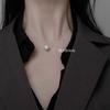 Collar Mujer Diseño Nicho Sentido Celebridad de Internet Lujo Ligero Chapado en Oro 24K Simple Perla Cadena Clavícula Luton Moda Cadena de Cuello