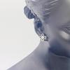 Pendientes de plata de ley S925 con forma de flor hueca, nuevos, transfronterizos de Europa y América, sencillos, pequeños y modernos, para niñas, venta al por mayor