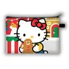 Nuevo Monedero Grande de Navidad de Hello Kitty para Niños, Bolso de Mano con Asa Larga de Gran Capacidad para Cosméticos, Lindo Bolso Cruzado