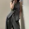 Conjunto de Ropa de Primavera con un Chaleco Blazer Casual y Elegante Estilo Chanel + Pantalones de Pierna Ancha para el Trabajo Conjunto Profesional de Dos Piezas
