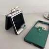 Oso Bizcocho Adecuado para Teléfono Móvil Samsung Zflip5 Carcasa Anticaídas arriba y abajo Plegable Flip3 Dibujo Animado Elegante Modelo Popular
