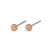 Aretes de Plata Esterlina 999 Esmerilados para Mujer Pequeños Pequeños Redondos de Cuentas Aretes de Poste para la Oreja para Dormir Recogida Libre Aretes de Plata Moda