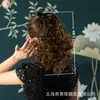 Coleta Rizada, Peluca de Rizos en Espiral con Correas, Rizos Elegantes, Seda Mate Invisible Sin Costuras, Seda de Alta Temperatura Procesamiento Personalizado