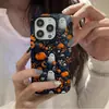 Promoção Imperdível de Halloween Estilo Dark Sweet Cool Flor Amarela Fantasma Maçã 18 Capa de Celular Tendência iPhone 17 Capa Fosca