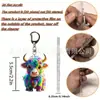 Acrílico Criativo Festa de Aniversário Presente Feriado 2D Chaveiro Pingente Acessório de Mochila Novo Presente Tulipa