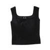 Colete de ombro largo Cinto feminino Almofada de peito Interior Vestindo Verão Exterior Vestindo Colarinho Quadrado Lindo Sutiã de Costas Tubo de Base de Uma Peça Top Peito Embrulhando
