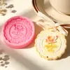 Molde de silicone para pingente em relevo de flor de lótus, pingente de carro, vela, aromaterapia, gesso e moldagem de resina