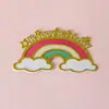 Inserto para Pastel Arcoíris Doble Nebulosa Rosa Láser Arcoíris Plug-in Globo de Color Bebé Un Año Pastel Insert