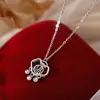 Cobre Blanco 2025 Otoño e Invierno Más Vendido Ruyi Candado Seguro Collar para Novia y Mamá Regalo de Cumpleaños Transmisión en Vivo Transfronteriza