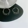 Pendientes de Plata de Celebridad de Internet Pendientes Explosivos Versátiles Pendientes Huecos para Mujer Pendientes Corea del Sur Temperamento Moda Personalidad Exagerados