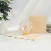 Nuevas Tarjetas de Felicitación 3D, Regalos Lindos Hechos a Mano, Tarjetas de Felicitación de Alta Gama, Tallado en Papel, Estampado Dorado, Tarjetas de Mensaje de Rueda de la Fortuna, Venta al por Mayor Transfronteriza