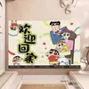 Tapetes de Entrada Crayon Shin-Chan Tapetes de Piso de Entrada para Casa Resistentes a Manchas e de Fácil Cuidado Podem Ser Cortados em Tapetes de Fibra de Coco