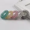 Elástico de Cabelo de Fio de Telefone Corda de Cabeça com Pérolas para Mulheres Corda de Cabelo Grossa Transparente Celebriade Cibernética Contas Celebradas Corda de Cabeça Elástico de Borracha Mori Bobina Elétrica