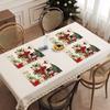 Tapete de Mesa à Prova de Óleo de Natal Toalha de Mesa Doméstica Sem Lavagem Tapete Impermeável Isolado Tapete para Mesa de Jantar da Sala de Estar Decorações de Feriado