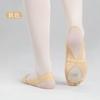 Zapatos de danza elásticos de tela para niños zapatos de ballet para mujer sobrezapatos giratorios de medio pie zapatos de ejercicio de suela blanda zapatos de cuerpo para examen de arte para adultos