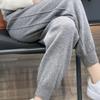 Outono e inverno Nova calça skinny de malha feminina frouxa casual cintura alta calça de cor sólida tricotada elegante all-matching calças harém