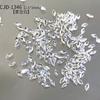 Accesorios Transparentes para Uñas con Forma de Diamante Mini Micro Zirconia Copo de Nieve Navideño Pedrería Ilusión Luna Blanca Decoraciones de Uñas Portátiles