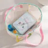 Bolsa de Compras de Malla Color Block Hisocute, Bolsa de Almacenamiento Transpirable para Natación de Verano, Bolso de Hombro de Gran Capacidad