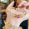 Pulsera de Cristal Natural Super Siete Multigemas de Yi Nengjing 10 mm para Mujer, Apilable, Regalo de Cumpleaños, Pulsera de Cristal Super Siete