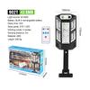 Luz de Rua Solar Externa Transfronteiriça com Controle Remoto Luz de Parede LED Novo Sensor de Corpo Humano Luz de Jardim À Prova d'Água Luz de Jardim