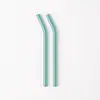 Pajita de Vidrio de 15 cm Corta Curva Recta Alta Resistencia al Calor de Borosilicato Accesorios para Taza de Café Taza de Agua Pajita