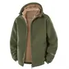 Directo del fabricante: Chamarra de polar con capucha para hombre, polar engrosado para otoño e invierno, sudadera casual para hombre, adecuada para estudiantes