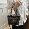 Bolso de Mano Vintage de Moda para Mujer Nuevo Bolso Bandolera Texturizado Versátil para el Hombro Bolso Tote para Viajar