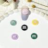 Celebridad de Internet M bean accesorios para manicura color mixto mini letras Accesorios de resina de Frijol de Chocolate Decoración de uñas DIY