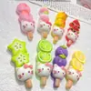 Gato de fruta pequeno, espinheiro cristalizado, adesivos de brinquedo para acessórios de cabelo DIY feitos à mão, presilhas de cabelo, pequenos acessórios de resina, chaveiros
