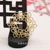 DIY Hecho a Mano Joyería Estilo Antiguo Horquilla Accesorios Adorno para la Cabeza Accesorio para el Cabello Materiales Cobre Guirnalda Hexagonal Pieza de Flor Pequeña A893