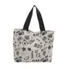 Bolso de Hombro con Textura de Graffiti de Estilo Nuevo para Primavera y Verano para Mujer Estilo Coreano Color Contrastante de Moda Gran Capacidad Bolso Tote